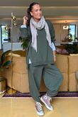 Made in Italy Lagenlook Chill Sweatshirt Deep Khaki